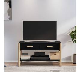 Comodă tv, negru, 82x38x45 cm, lemn prelucrat