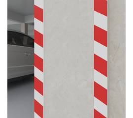 Protecții de perete, 6 buc., roșu și alb, 50x20x2 cm, spumă eva