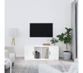 Comodă tv, alb, 100x35x40 cm, lemn prelucrat