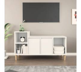 Comodă tv, alb, 100x35x55 cm, lemn prelucrat