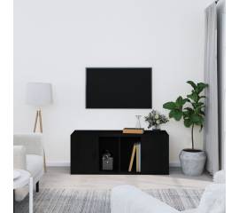 Comodă tv, negru, 100x35x40 cm, lemn prelucrat