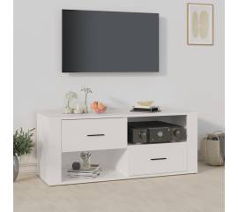 Comodă tv, alb, 100x35x40 cm, lemn prelucrat