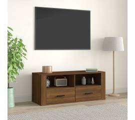 Comodă tv, stejar maro, 100x35x40 cm, lemn prelucrat