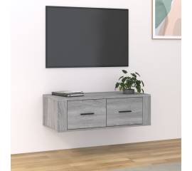Dulap tv suspendat, gri sonoma, 80x36x25 cm, lemn prelucrat