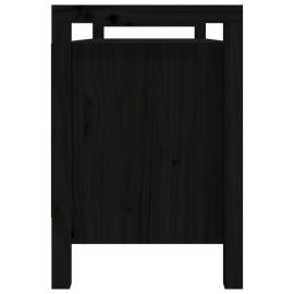 Bancă de hol, negru, 110x40x60 cm, lemn masiv de pin, 4 image