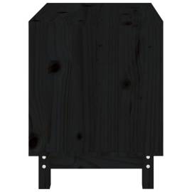 Casă pentru câini, negru, 60x45x57 cm, lemn masiv de pin, 6 image