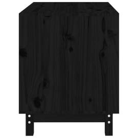 Casă pentru câini, negru, 70x50x62 cm, lemn masiv de pin, 6 image