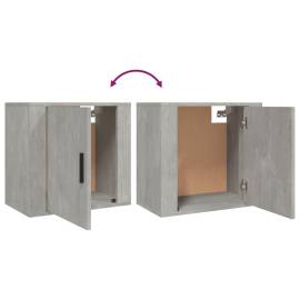 Noptiere de perete, 2 buc., gri beton, 50x30x47 cm, 9 image