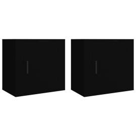 Noptiere de perete, 2 buc., negru, 50x30x47 cm, 2 image