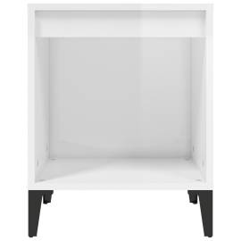 Noptiere, alb extralucios, 40x35x50 cm, 5 image