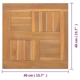 Blat de masă, 50x50x2,5 cm, lemn masiv de tec, pătrat, 6 image
