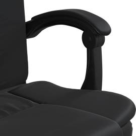 Fotoliu de birou rabatabil, negru, piele ecologică, 9 image