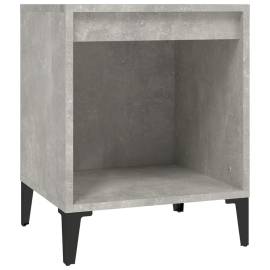 Noptiere, 2 buc., gri beton, 40x35x50 cm, 5 image