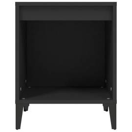 Noptiere, 2 buc., negru, 40x35x50 cm, 6 image