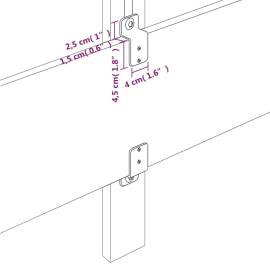 Tăblie de pat cu aripioare crem 93x23x78/88 cm piele ecologică, 6 image