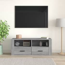 Comodă tv, gri sonoma, 100x35x40 cm, lemn prelucrat, 3 image