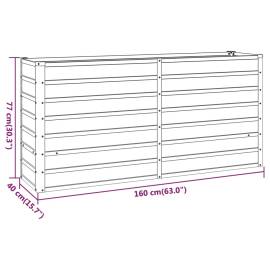 Jardinieră de grădină, gri, 160x40x77 cm, oțel corten, 7 image