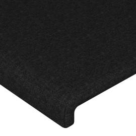 Tăblie de pat cu led, negru, 80x5x78/88 cm, textil, 5 image