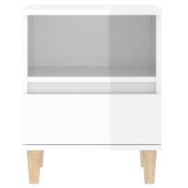 Noptiere, alb extralucios, 40x35x50 cm, 6 image