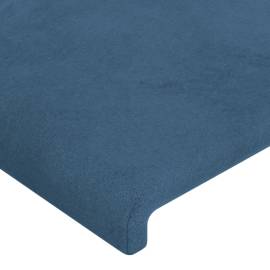 Tăblie de pat cu led, albastru închis, 100x5x78/88 cm, catifea, 5 image