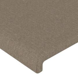 Tăblie de pat cu led, gri taupe, 200x5x78/88 cm, textil, 5 image