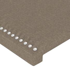 Tăblie de pat cu led, gri taupe, 90x5x78/88 cm, textil, 5 image