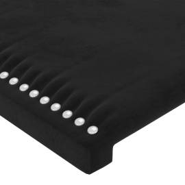 Tăblie de pat cu led, negru, 80x5x78/88 cm, catifea, 5 image