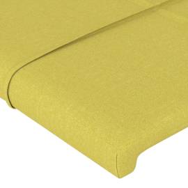 Tăblie de pat cu led, verde, 100x5x78/88 cm, textil, 5 image