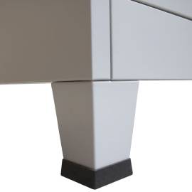 Dulap de birou cu 2 uși din oțel 90x40x180 cm, gri, 9 image