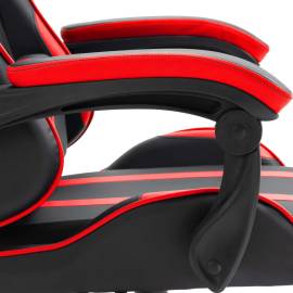 Scaun pentru jocuri, roșu, piele ecologică, 8 image
