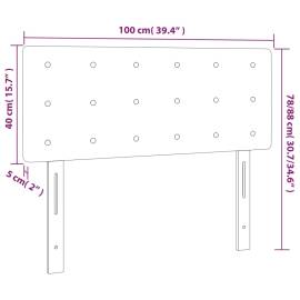 Tăblie de pat cu led, roz, 90x5x78/88 cm, catifea, 6 image