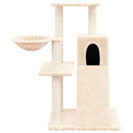 Ansamblu de pisici cu stâlpi din funie de sisal, crem, 82 cm, 3 image