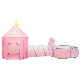 Cort de joacă pentru copii cu 250 bile, roz, 301x120x128 cm, 5 image