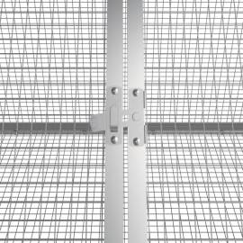Cușcă pentru iepuri, gri, 201,5x80,5x71 cm, oțel galvanizat, 5 image