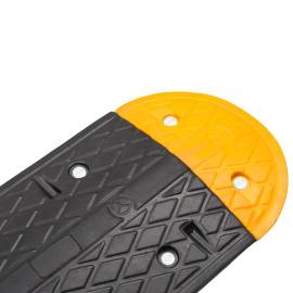Prag limitator de viteză galben și negru 129x32,5x4 cm cauciuc, 6 image
