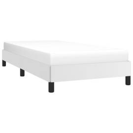 Cadru de pat, alb, 80x200 cm, piele ecologică, 3 image