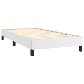 Cadru de pat, alb, 80x200 cm, piele ecologică, 4 image