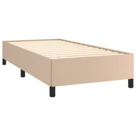 Cadru de pat, cappuccino, 80x200 cm, piele ecologică, 4 image