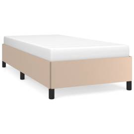 Cadru de pat, cappuccino, 80x200 cm, piele ecologică, 2 image