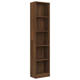 Bibliotecă 5 niveluri stejar maro 40x24x175 cm lemn compozit, 2 image