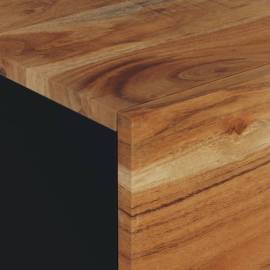Măsuță de cafea, 80x50x40 cm, lemn masiv acacia/lemn prelucrat, 7 image