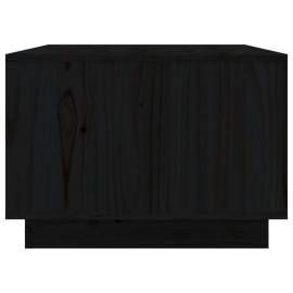 Măsuță de cafea, negru, 80x50x35 cm, lemn masiv de pin, 7 image