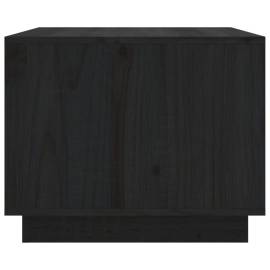 Măsuță de cafea, negru, 80x50x40 cm, lemn masiv de pin, 7 image