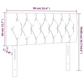 Tăblie de pat cu led, crem, 90x7x78/88 cm, textil, 6 image