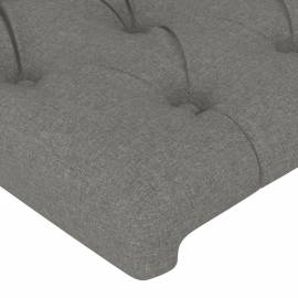 Tăblie de pat cu led, gri închis, 144x7x78/88 cm, textil, 5 image