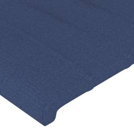 Tăblie de pat cu led, albastru, 103x16x78/88 cm, textil, 5 image