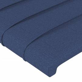 Tăblie de pat cu led, albastru, 183x16x78/88 cm, textil, 5 image