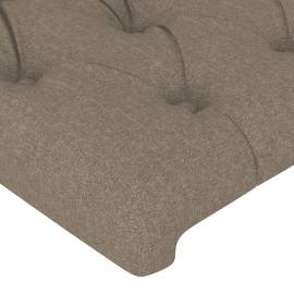 Tăblie de pat cu led, gri taupe, 83x16x78/88 cm, textil, 5 image