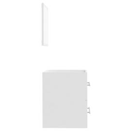Dulap de baie cu oglindă, alb extralucios, 41x38,5x48 cm, 7 image