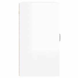 Dulap de perete, alb extralucios, 60x31x60 cm, lemn compozit, 8 image